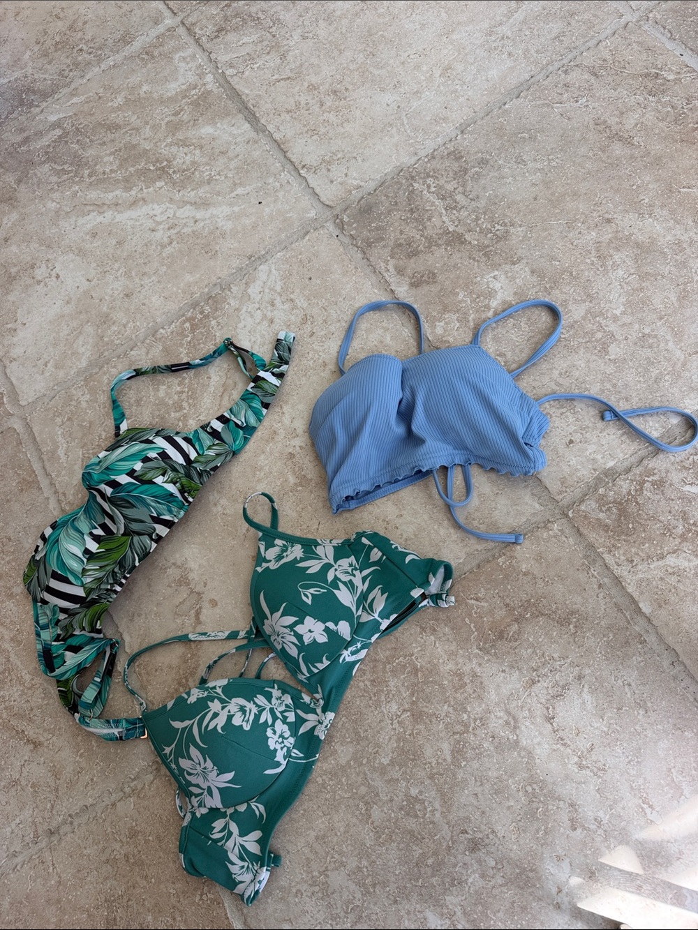 Ladies size 34B (3) bikini tops. SAND & SHORE -Target brand
